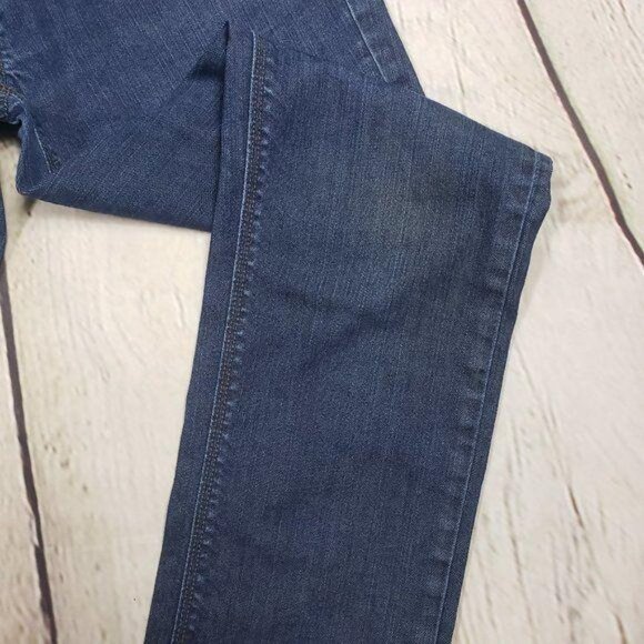 ANN TAYLOR LOFT Modern Straight Jeans High Rise Dark Wash Size  25 - Picture 5 of 10